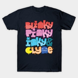 Blinky, Pinky, Inky & Clyde - Pacmania T-Shirt